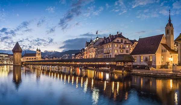 Люцерн — один их самых красивых городов в Швейцарии
