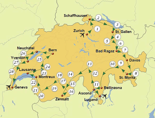 Гранд тур по Швейцарии: Горы и озера